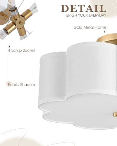 Gold Semi Flush Mount Ceiling Lights
