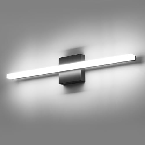 24 Inch Black Vanity Lights for Bathroom Mirror Lighting Fixtures Gentle