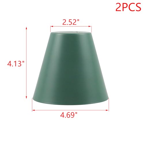 2PCS Green Barrel Metal Lampshade (2 Count)