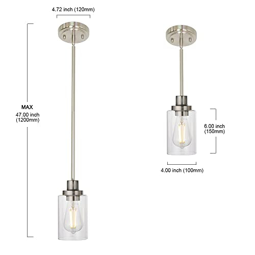 Mini Pendant Lights Brushed Nickel 1