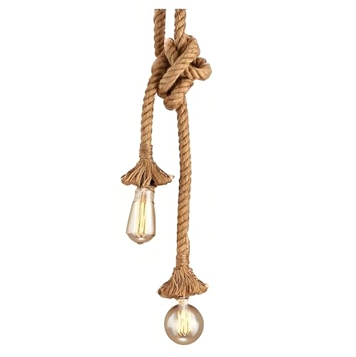 E27 Hemp Rope Pendant Light