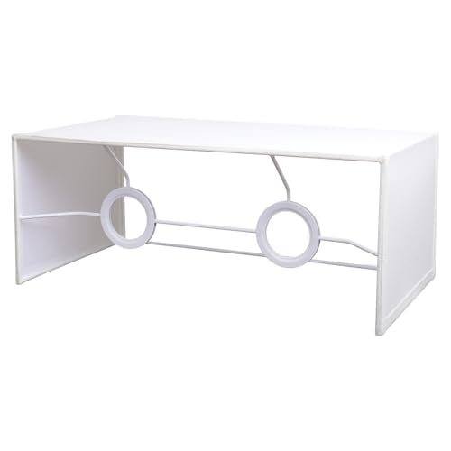 2 Light White Lamp Square Fabric Shades