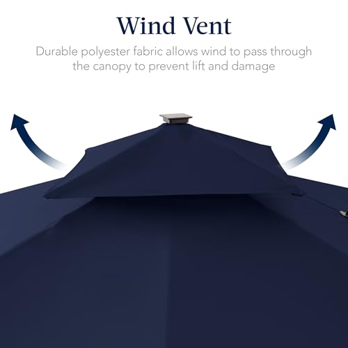 9x12ft LED Cantilever Patio Umbrella w