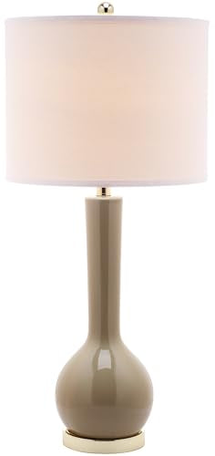 Lighting Collection Mae Long Neck Modern Contemporary Taupe Ceramic 31 (2 Count)