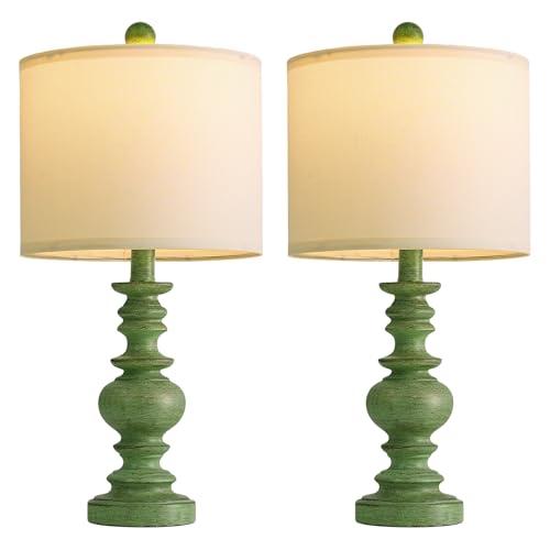 20" Sage Green Table Lamps Set of 2 (2 Count)