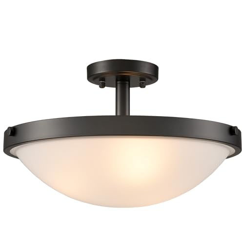 Modern Black Semi Flush Mount Ceiling Light Fixtures