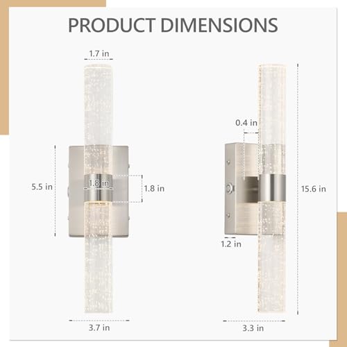 Battery Operated Wall Sconces Set of 2 (2 Count)