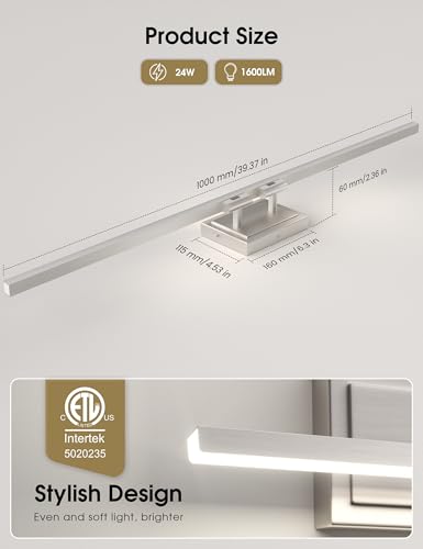 Modern Bathroom Vanity Light 39.4 inch