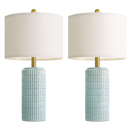 23" Light Blue Table Lamps Set of 2 (2 Count)