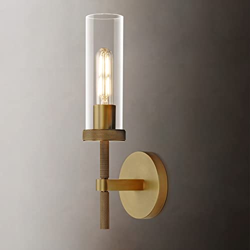 Knurled Brass Wall Sconces Indoors