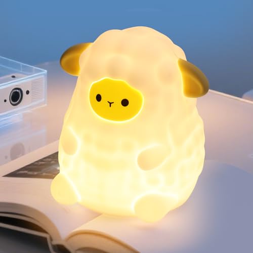Cute White Sheep Night Light for Kids