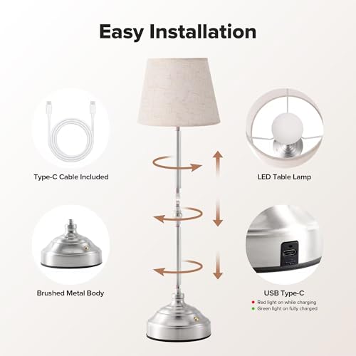 2 Pack Cordless Table Lamp (2 Count)