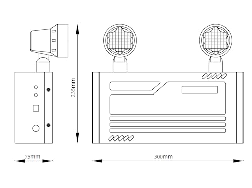 Steel Housing Emergency Lights with Remote Capabilities