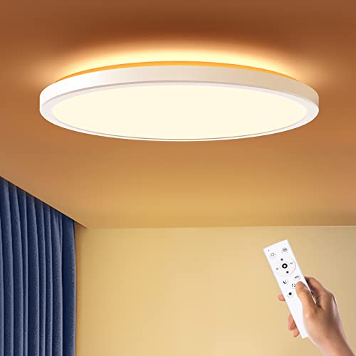 LED Flush Mount Ceiling Light Fixture with Remote Control
