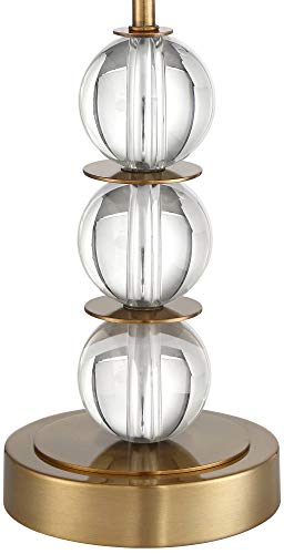 Halston 32 1 2" Large Buffet Table Lamp Brass USB Dimmer Modern Cord