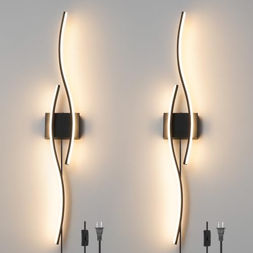 Modern Plug in Wall Sconces Set of Two (2 Count)