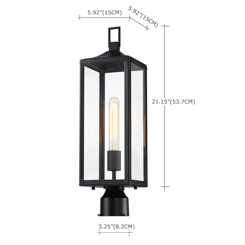 21.3 Inch Outdoor Lamp Post Light Fixture Dusk to Dawn