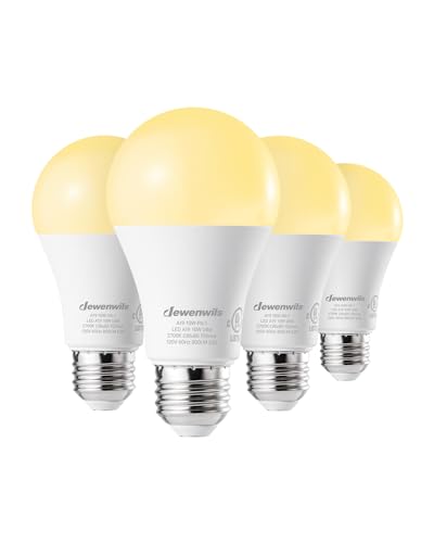 60W Equiv Dimmable A19 LED Bulbs (4 Count)