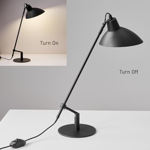 Desk Lamp Modern Industrial 100% Metal Adjustable Table Lamp 24"