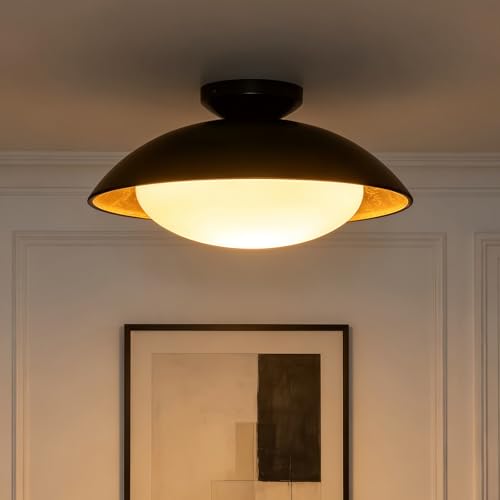Milk Glass Flush Mount Ceiling Light