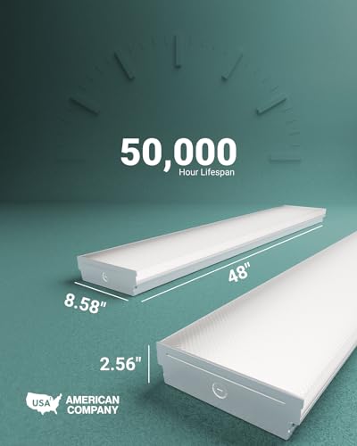 Sunco 2 Pack 4FT LED Prisma Wraparound Shop Light (2 Count)