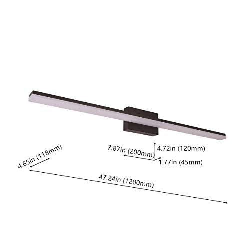 48in Modern LED Vanity Lights for Bathroom Black