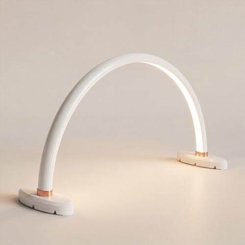 16" Half Moon Light for Nail Desk No Flicker&Shadow