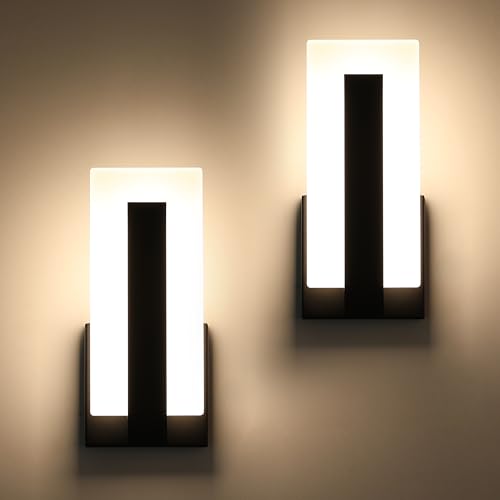 Modern LED Wall Sconce Dimmable Wall Mounted Lamp Set of 2 (2 Count)