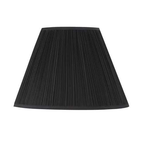 33144 Mushroom Pleated Shape Spider Construction Lamp Shade in Black