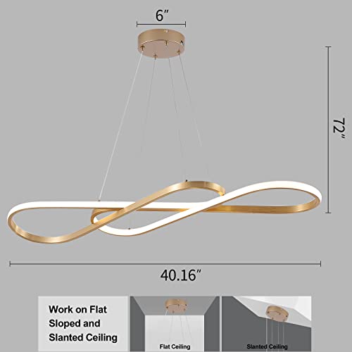 Modern LED Dimmer Chandelier 45W Color Temperature 3000K