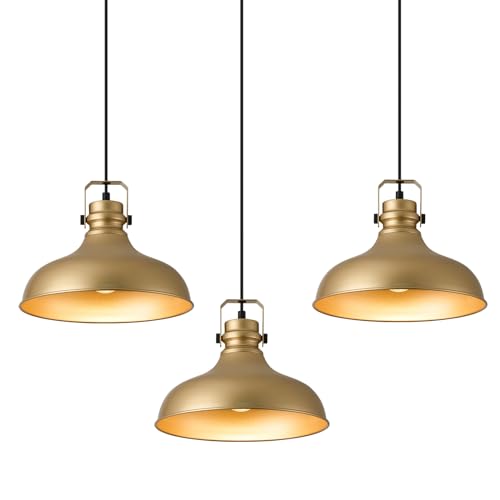 Gold Modern Pendant Lights Kitchen Island Fixtures (3 Count)