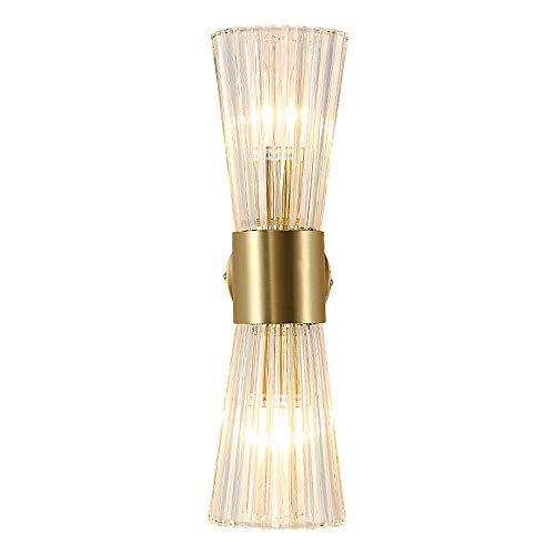 Mid Century Modern Wall Lights with Crystal Glass Shade