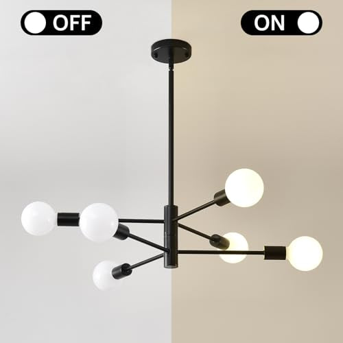 Black Sputnik Ceiling Light 6