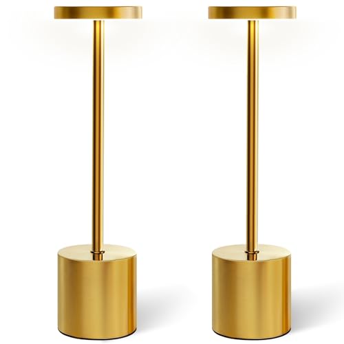 Gold Cordless Table Lamps Set of 2 (2 Count)