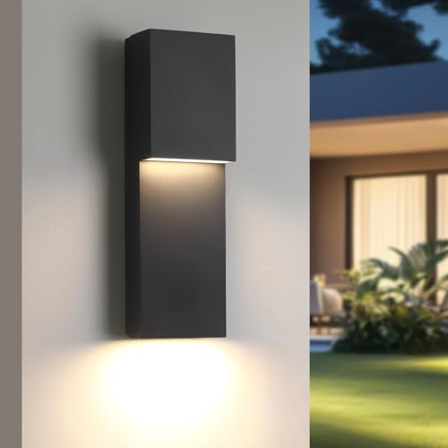 Modern 16" 18W LED Outdoor Wall Sconce