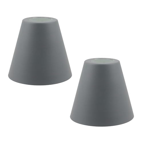 2PCS Grey Barrel Metal Lampshade (2 Count)