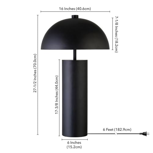 York 27" Tall Table Lamp with Metal Shade in Blackened Bronze