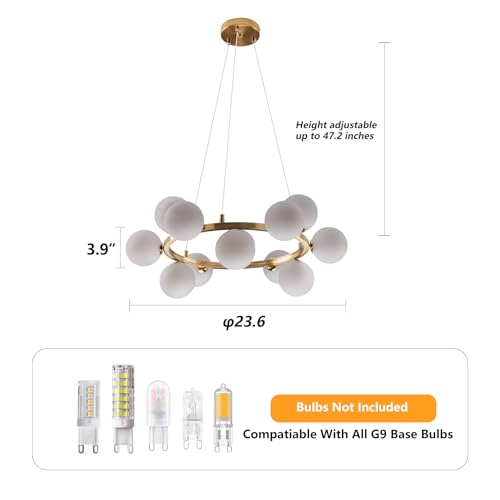 Modern Sputnik Chandelier Light Fixture (12 Count)
