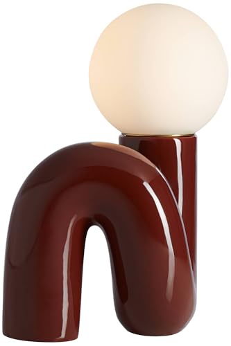 Fondant 11 1 2" Small Accent Lamp Set of 2 Chocolate Brown Glass (2 Count)