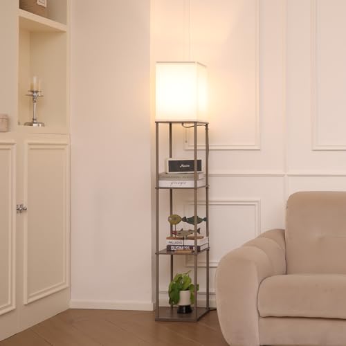 Floor Lamp with Shelves