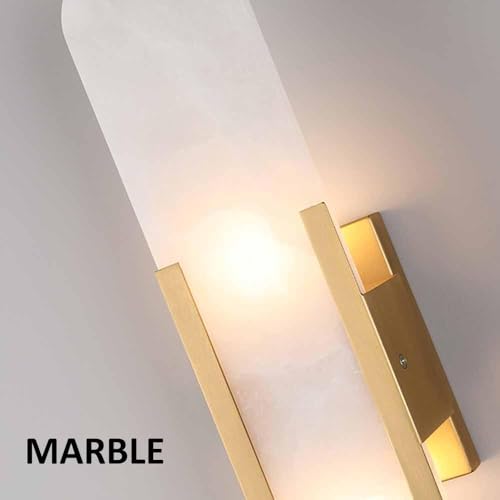 Natural Alabaster Wall Sconces Set of 2 Marble Wall Lamp (2 Count)