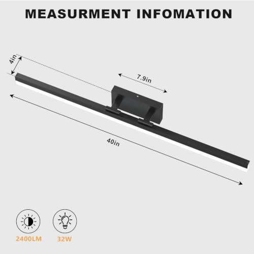 Modern Bathroom Vanity Light 40 inch