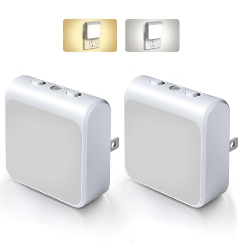 Dimmable LED Night Lights Plug into Wall with Dusk to Dawn Sensor (2 Count)