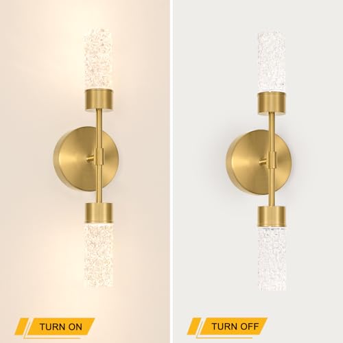 Brushed Gold Wall Sconces Set of 2 (2 Count)