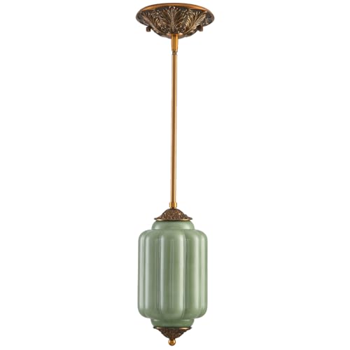 5.5 in Vintage Milk Glass Ceiling Light Fixture
