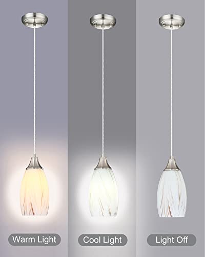 Mini Milk Glass Pendant Lights