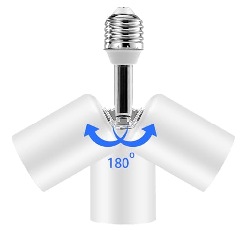 Ceramic & Metal E26 Light Socket Extender (2 Count)