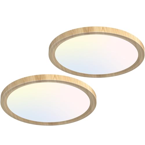 LED Ceiling Light Wood (2 Count)