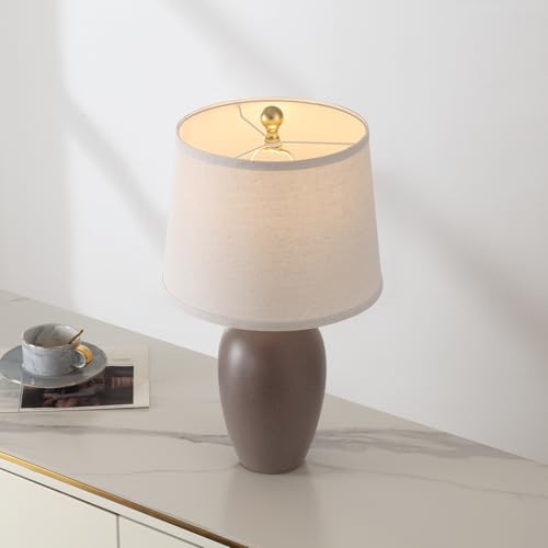 21'' Set of 2 Farmhouse Ceramic Small Table Lamps for Living Room Bedroom (2 Count)
