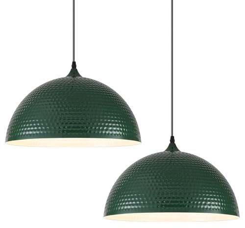 16 inch Green Pendant Light 2 Pack